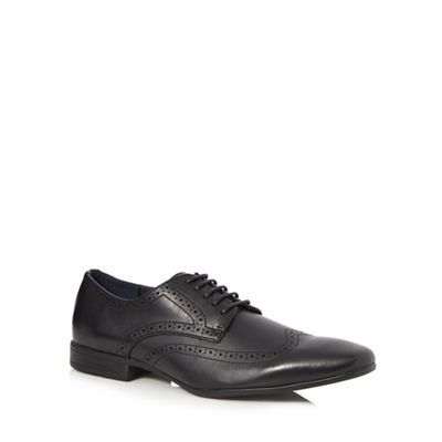 The Collection Black 'Gary' wing tip brogues